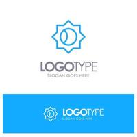 Basic Setting Ui Blue outLine Logo with place for tagline vector