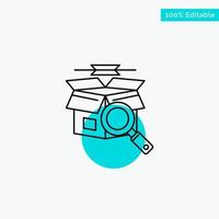 Box Search Online Search E Shopping turquoise highlight circle point Vector icon