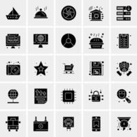 25 iconos de negocios universales vector ilustración de icono creativo para usar en proyectos relacionados con la web y dispositivos móviles