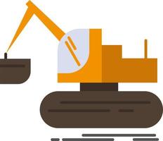 Crane Construction Lift Truck  Flat Color Icon Vector icon banner Template