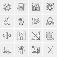 16 Business Universal Icons Vector Creative Icon Illustration to use in web and Mobile Related project