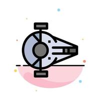 Cruiser Fighter Interceptor Ship Spacecraft Abstract Flat Color Icon Template vector