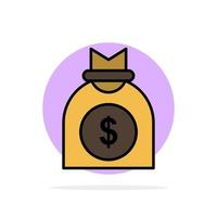 Capital Money Venture Business Abstract Circle Background Flat color Icon vector