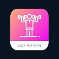 Activity Discipline Human Physical Strength Mobile App Button Android and IOS Line Version vector