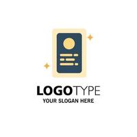 Assignment Job Application Test Business Logo Template Flat Color vector