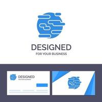 Creative Business Card and Logo template Environment Help Pollution Smoke World Vector Illustration