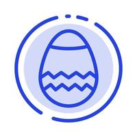 Easter Egg Spring Blue Dotted Line Line Icon vector