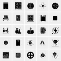 25 iconos de negocios universales vector ilustración de icono creativo para usar en proyectos relacionados con la web y dispositivos móviles