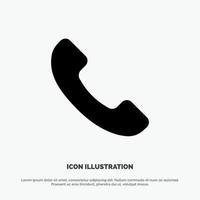 Phone Telephone Call solid Glyph Icon vector