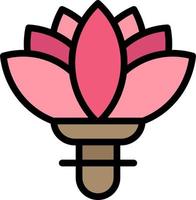 flor planta rosa primavera empresa logotipo plantilla color plano vector