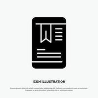 Mobile Tag OnEducation solid Glyph Icon vector