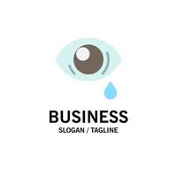 Eye Droop Eye Sad Business Logo Template Flat Color vector