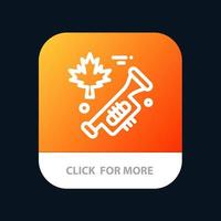 Canada Speaker Laud Mobile App Button Android and IOS Line Version vector