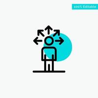 Communication Abilities Connection Human turquoise highlight circle point Vector icon