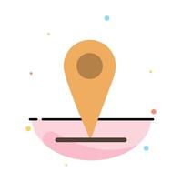 Location  Map Pin Abstract Flat Color Icon Template vector