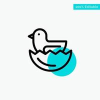 Duck Egg Easter turquoise highlight circle point Vector icon