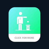 Bad Idea Ideas Recycling Thought Mobile App Button Android and IOS Glyph Version vector