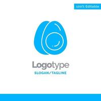 Egg Eggs Holiday Easter Blue Solid Logo Template Place for Tagline vector