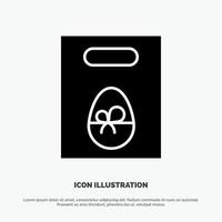 Weight Egg Gift Easter solid Glyph Icon vector