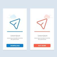 Arrow Pin Mouse Computer  Blue and Red Download and Buy Now web Widget Card Template vector