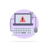 Computer crash error failure system Flat Color Icon Vector