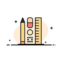 Pen Scale Education Online  Business Flat Line Filled Icon Vector Banner Template