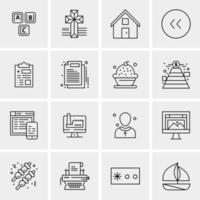 16 Business Universal Icons Vector Creative Icon Illustration to use in web and Mobile Related project