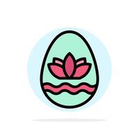 Easter Egg Egg Holiday Holidays Abstract Circle Background Flat color Icon vector