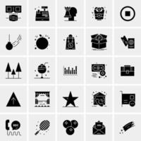 25 iconos de negocios universales vector ilustración de icono creativo para usar en proyectos relacionados con la web y dispositivos móviles