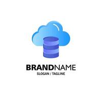 Cloud Computing Money Dollar Business Logo Template Flat Color vector