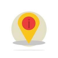 Location Navigation Place info Abstract Circle Background Flat color Icon vector