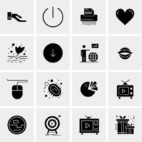 16 Business Universal Icons Vector Creative Icon Illustration to use in web and Mobile Related project