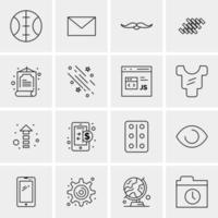 16 Business Universal Icons Vector Creative Icon Illustration to use in web and Mobile Related project