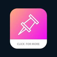 Marker Pin Mobile App Button Android and IOS Line Version vector