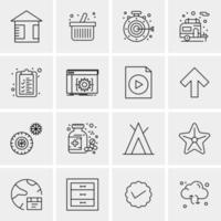 16 iconos universales de negocios vector ilustración de icono creativo para usar en proyectos relacionados con la web y dispositivos móviles