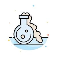 Flask Lab Test Medical Abstract Flat Color Icon Template vector