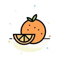 plantilla de icono de color plano abstracto de madrigal de fruta de comida naranja vector
