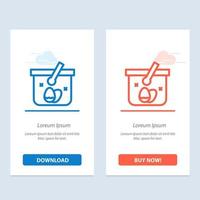 Basket Cart Egg Easter  Blue and Red Download and Buy Now web Widget Card Template vector