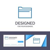 Creative Business Card and Logo template Folder File Data Storage Vector Illustration