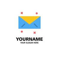 Message Mail Email Business Logo Template Flat Color vector