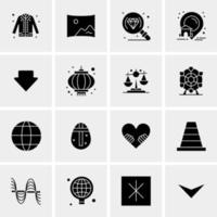 16 iconos universales de negocios vector ilustración de icono creativo para usar en proyectos relacionados con la web y dispositivos móviles