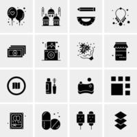 16 iconos universales de negocios vector ilustración de icono creativo para usar en proyectos relacionados con la web y dispositivos móviles