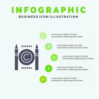 Business Conflict Copyright Digital Solid Icon Infographics 5 Steps Presentation Background vector