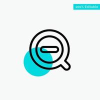 Search Less Remove Delete turquoise highlight circle point Vector icon