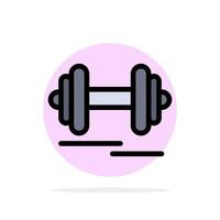 Dumbbell Fitness Sport Motivation Abstract Circle Background Flat color Icon vector