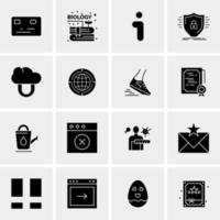 16 iconos universales de negocios vector ilustración de icono creativo para usar en proyectos relacionados con la web y dispositivos móviles