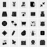 25 iconos de negocios universales vector ilustración de icono creativo para usar en proyectos relacionados con la web y dispositivos móviles