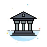 institución bancaria dinero irlanda plantilla de icono de color plano abstracto vector