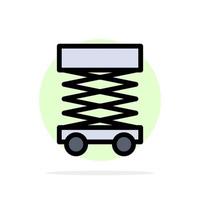 Construction Develop Scaffolding Structure Abstract Circle Background Flat color Icon vector