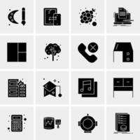 16 iconos universales de negocios vector ilustración de icono creativo para usar en proyectos relacionados con la web y dispositivos móviles